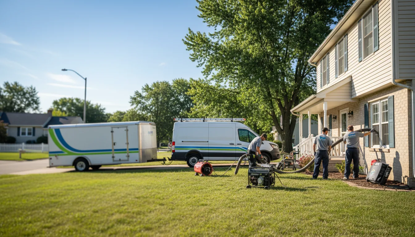 Flooded Basement Restoration And Cleanup With Repair in Waltonville, IL near me